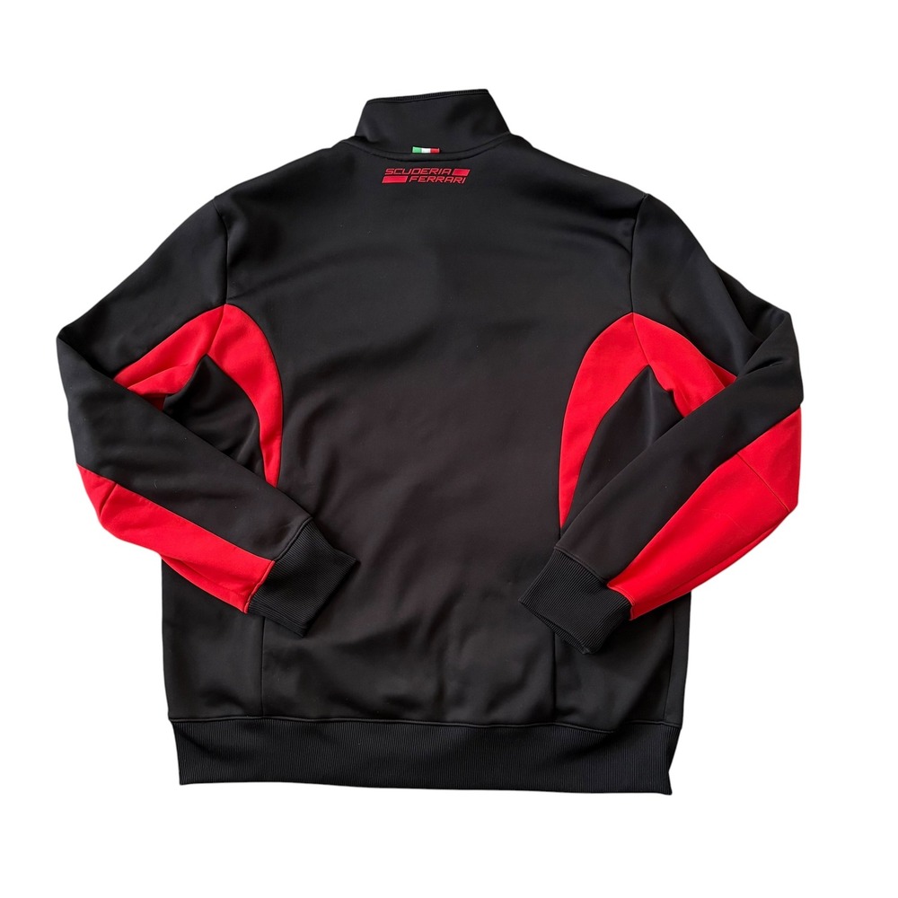 Puma Scuderia Ferrari Track Jacket Black Red Full Zip L Motorsport Car Racing - Picture 6 of 12
